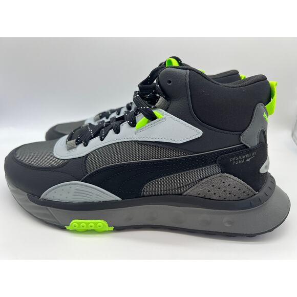 Puma Wild Rider Mid WS Black/Grey 381598-01 Men’s Sneaker Size 9.5 NIB - Picture 4 of 13